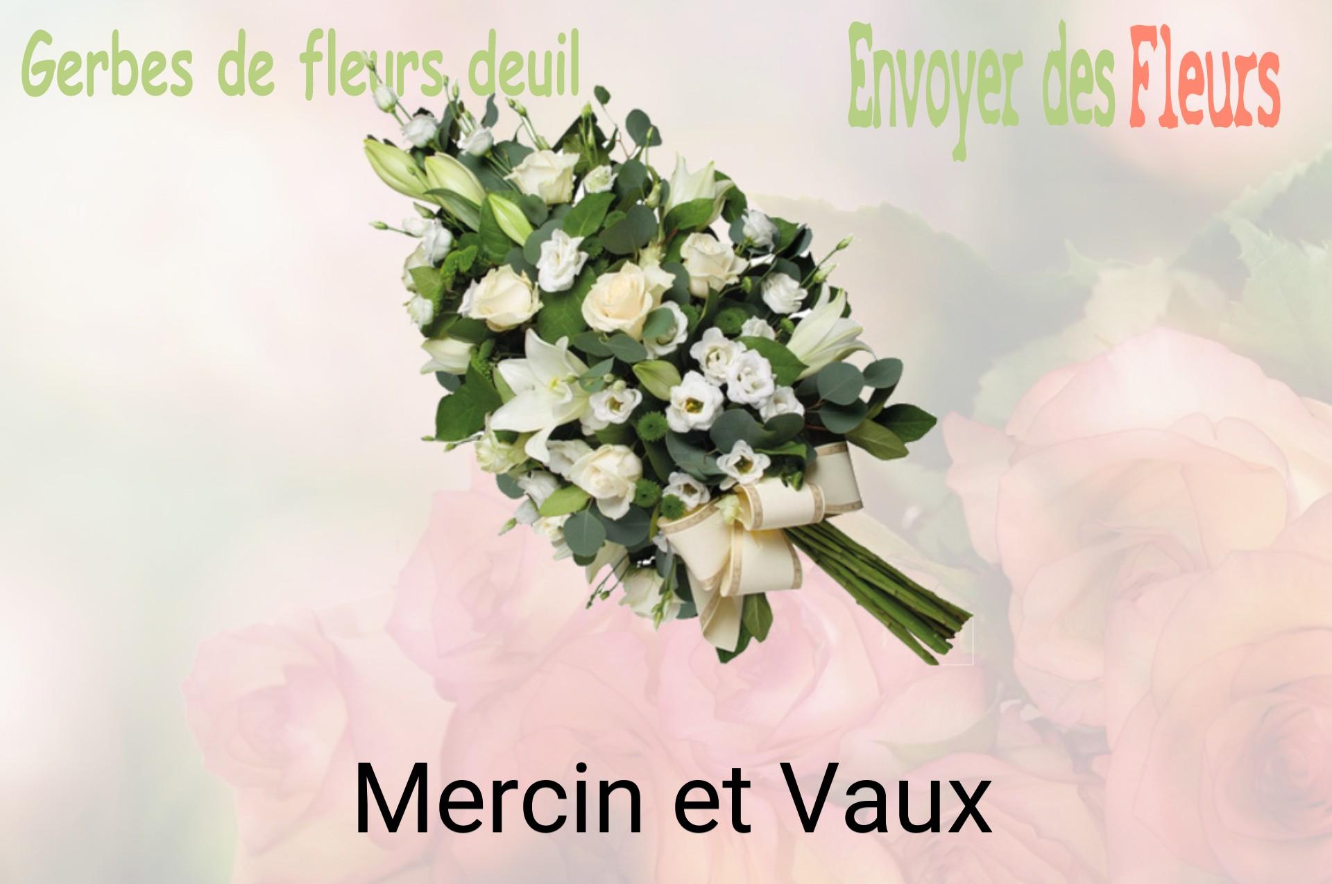 Gerbe de fleurs de deuil livrée à Mercin-et-Vaux